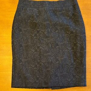 Ann Taylor Black Lace Pencil Skirt